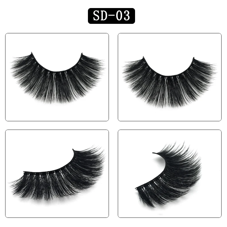 RANMEI 1pc/Pair 3D Mink Hair Eyelashes Handmade False Thick Eye Lashes Full Strip Cruelty Free Luxury | Красота и здоровье
