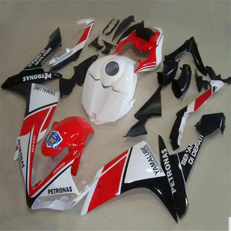 Комплект обтекателей формы для YZFR1 07 08 YZF R1 2007 2008 YZF1000 ABS Красный Белый Черный