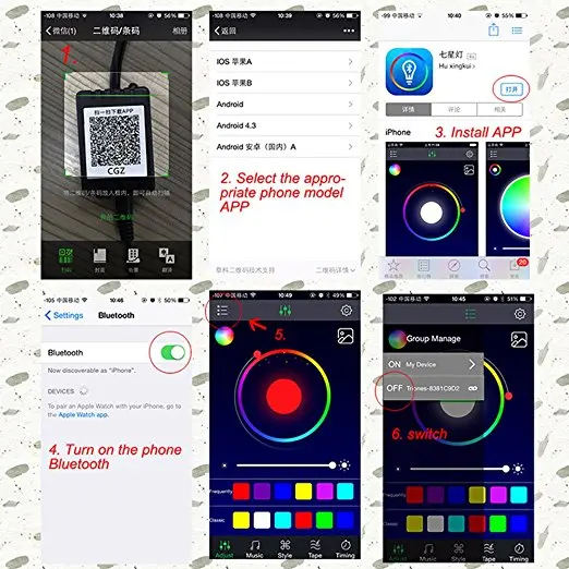 6 м набор красочный RGB светодиодный неоновый EL светильник для салона автомобиля декоративная лампа для приборной панели