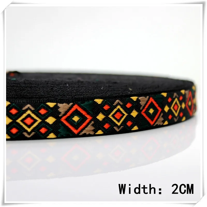 10 ярдов/партия 2 см декоративные жаккардовые ленты для ресторана в этническом