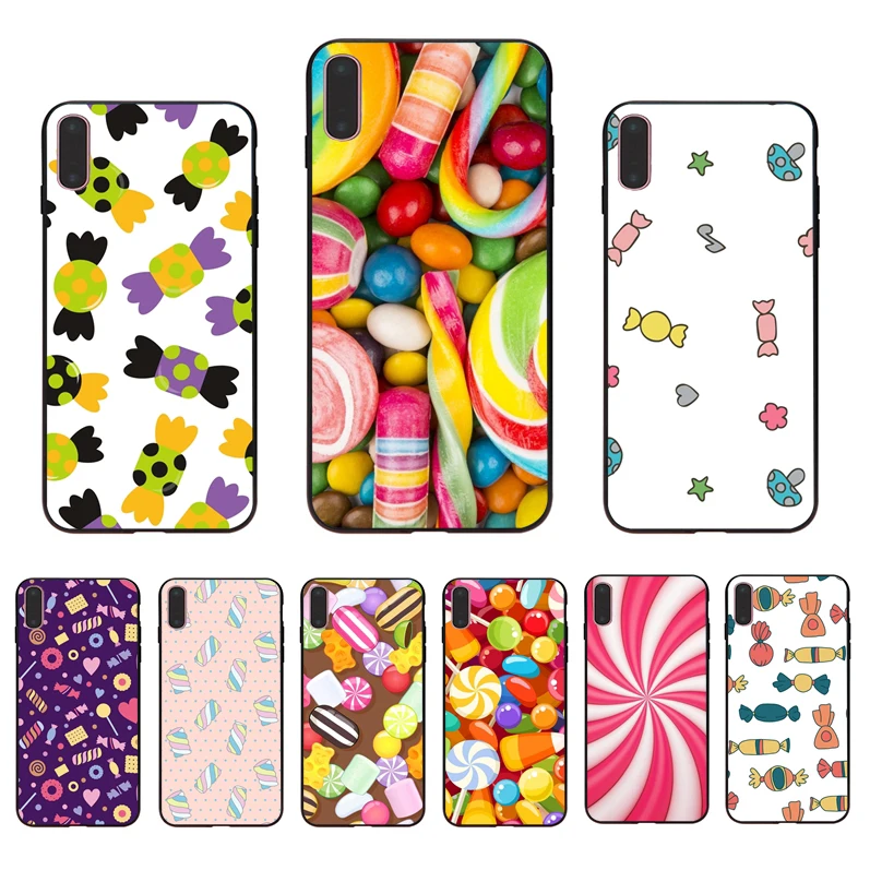 

IMIDO Rainbow Colorful Marshmallow Sweets Funny Unique Covers case Coque For Iphone 6 6S 6SPLUS 7 8 7PLUS 8PLUS X XS XR XSMAX 5