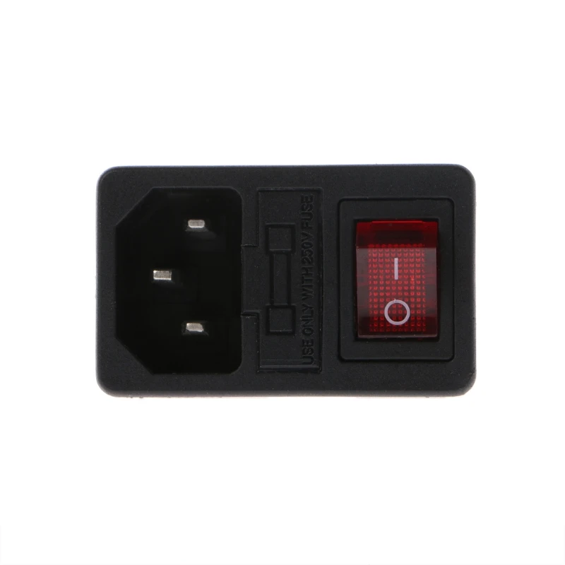 1 шт. 6A 250 В 10A 125 кулисный переключатель SPST 3 Pin IEC320 C14 Входной модульный Штепсель