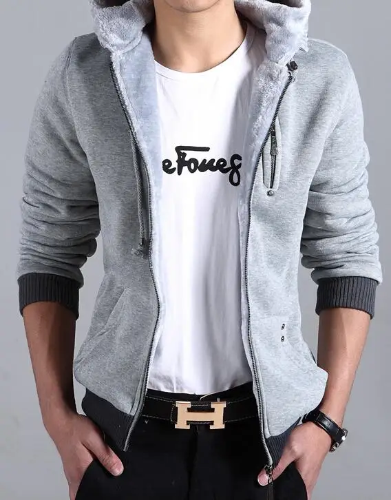 Зимние мужские толстовки мужской топ на бедрах куртка Мужская Утепленная