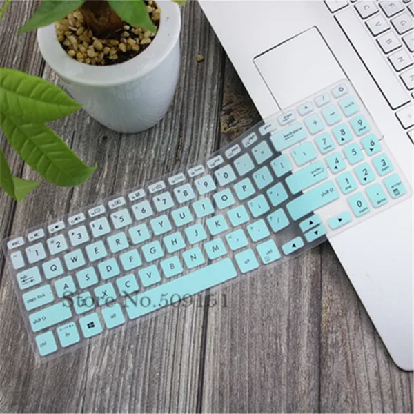 Gradual Skyblue 15,6 дюймов мягкая силиконовая клавиатура защитная крышка для ASUS VivoBook S530 X530 S15-S5300U/F Y5100UB FN UN S5300UN8550 8250 - Цвет: Gradual Skyblue