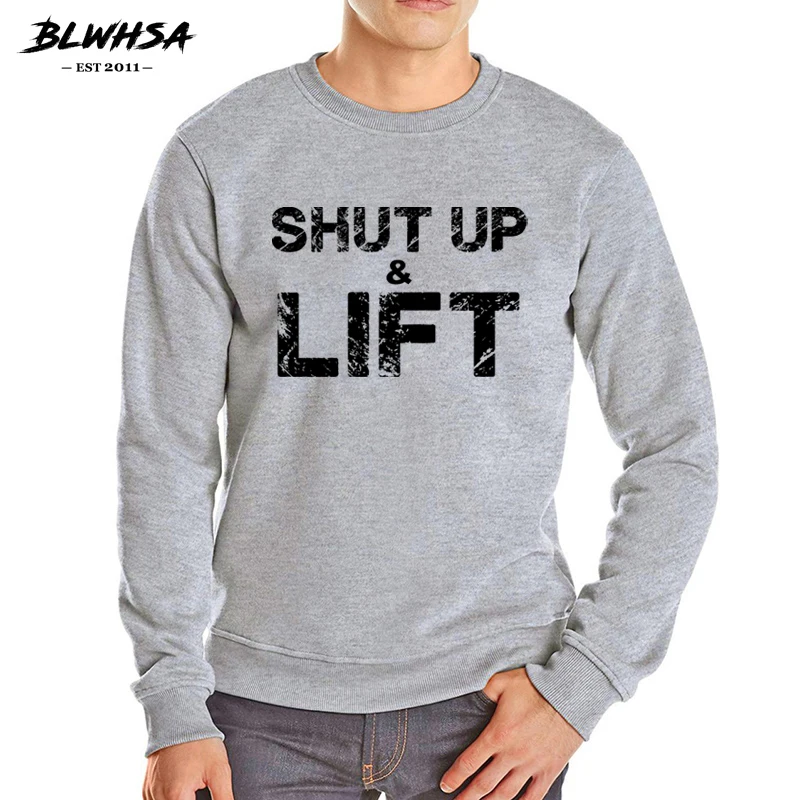 

Толстовка BLWHSA мужская с круглым вырезом, Модный свитшот, Повседневная брендовая одежда, серого/белого цвета, на осень