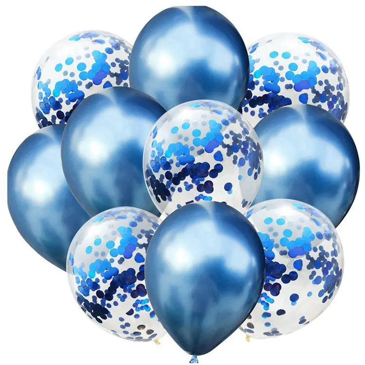 Blue Doriwoo жемчужные металлические конфетти для воздушного шара с днем рождения латексные Свадебные шарики украшения для дня рождения для мальчиков - Цвет: Blue