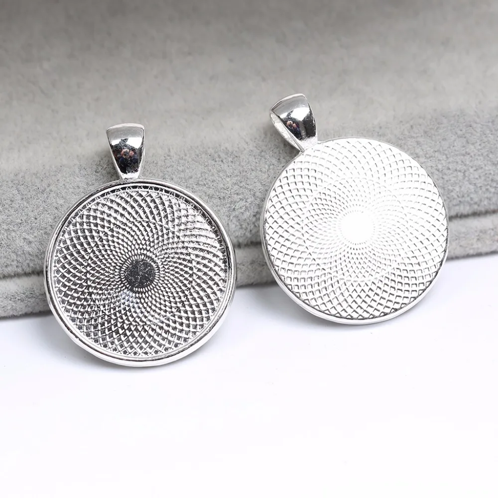 Onwear 10 шт. 25 мм кабошон основа Подвеска Установка лотки diy пустые ювелирные оправы античное серебро+ розовое золото+ красная медь+ бронза