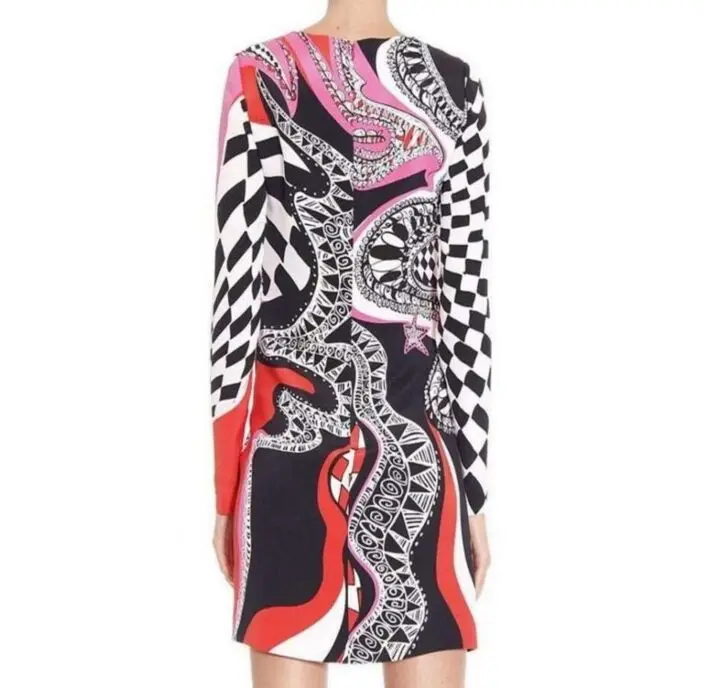 2016 весеннее роскошное Брендовое трикотажное шелковое платье женское элегантное