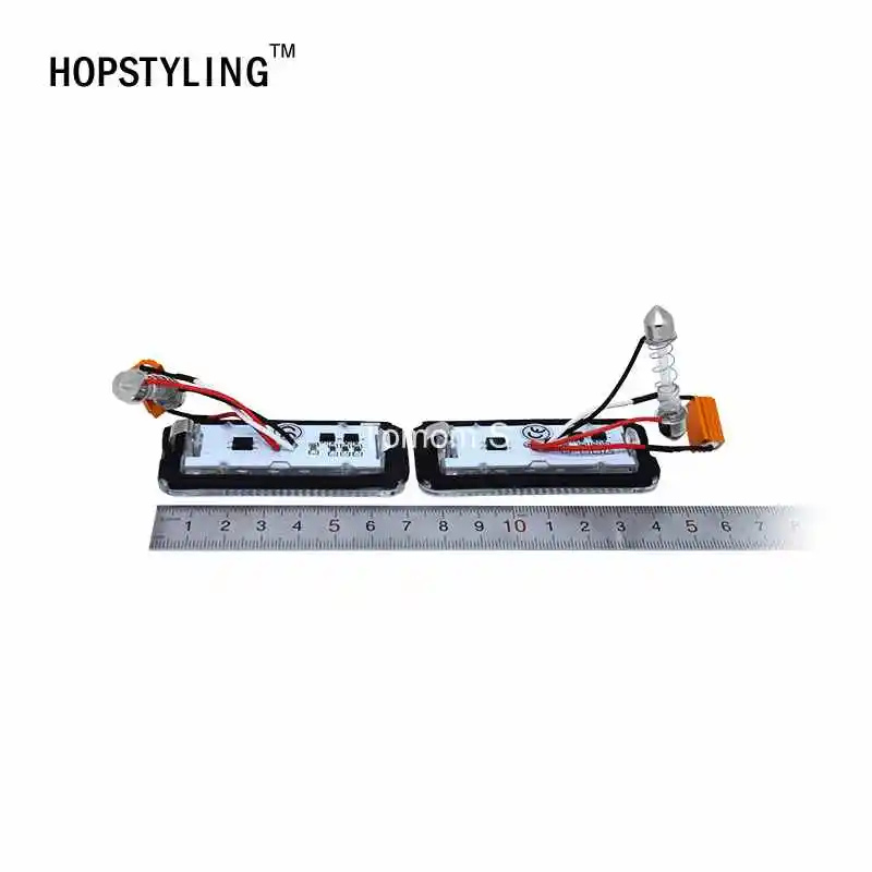HOPSTYLING 2 шт. Xenon Белый светодиодный для Fiat 500 500C светодиодный фонарь для номерного знака автомобильный Стайлинг светодиодный задний фонарь Автомобильные светодиодные фонари