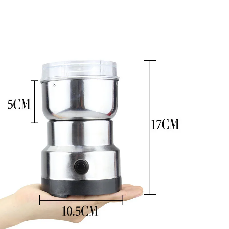 Кофе в зернах, гайки, Мясорубка из нержавеющей стали, Электрический домашний кухонный шлифовальный инструмент, лезвия, мелкое зерно, травы, специи, Сверхтонкая машина