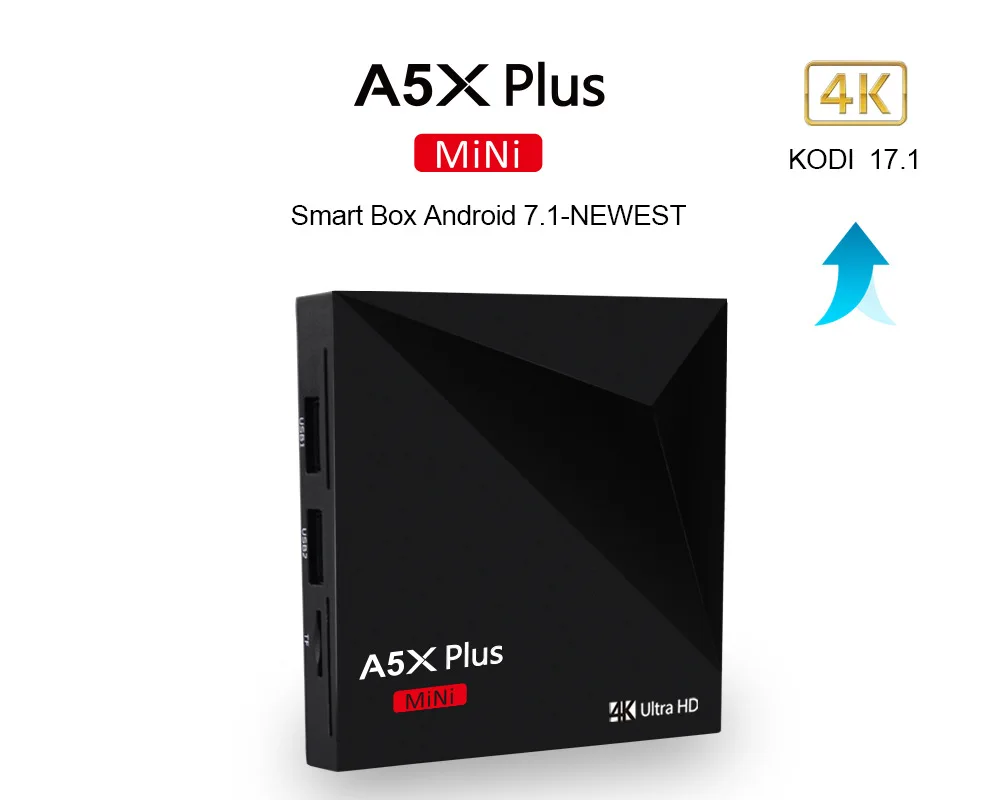 A5X Plus мини Smart tv BOX Android 7,1 2 GB 16 GB RK3328 Rockchip 2,4G wifi 100 M LAN HD2.0 1 GB 8 GB телеприставка медиаплеер