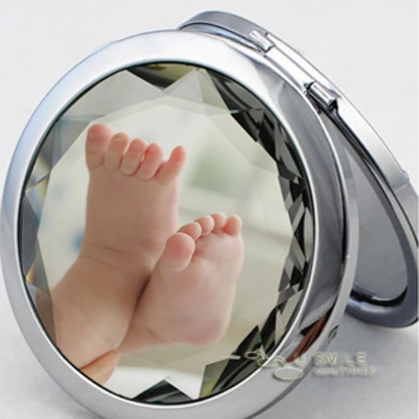 Персонализированные фото Круглый компактное зеркало свадьбу рекламы картина