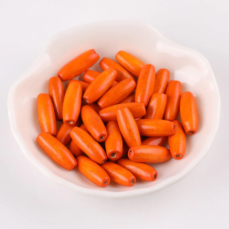 Orange Diy овальное ожерелье из деревянных бусин браслет ювелирные изделия аксессуары - Цвет: Orange