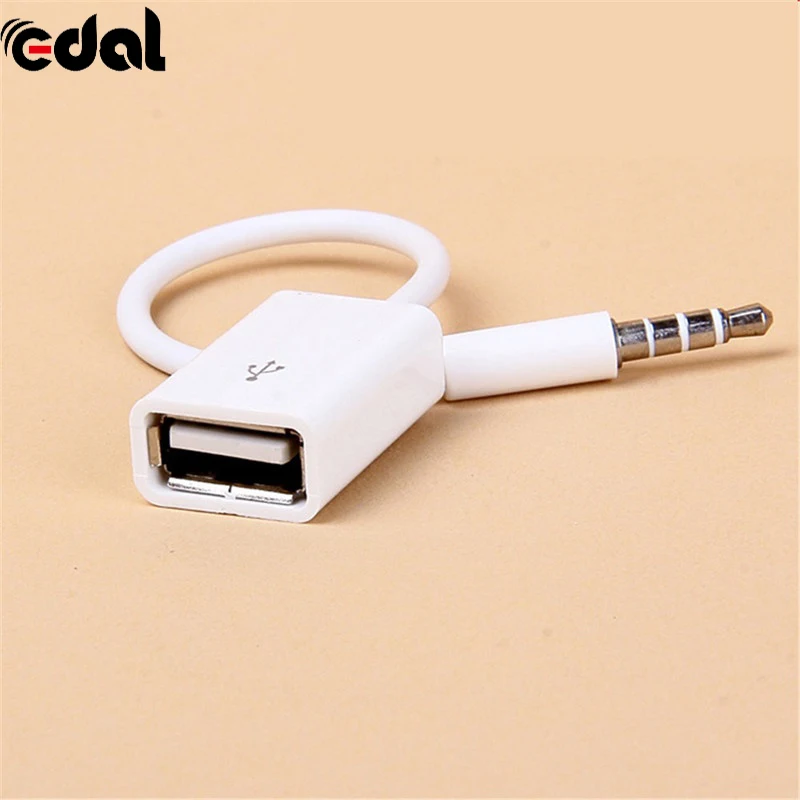 EDAL Jack 3 5 AUX аудио разъем к USB 2 0 конвертер Aux кабели шнур для автомобиля MP3 динамик U