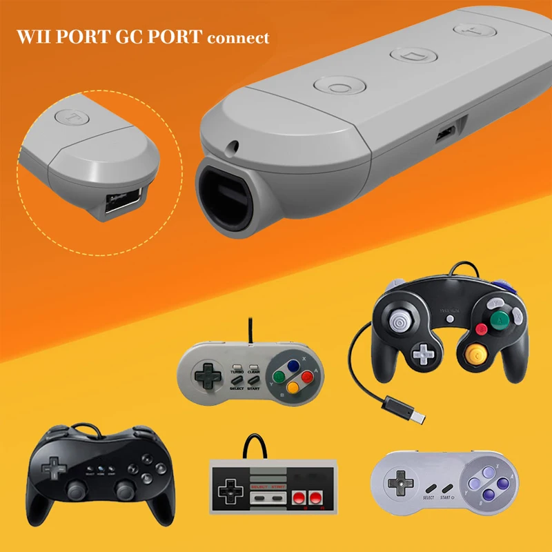 Беспроводной Bluetooth GC адаптер для Gamecube/Wii/NES/SNES классический контроллер установки