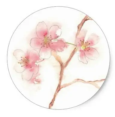 

1.5inch Cherry Blossom Watercolor Sticker