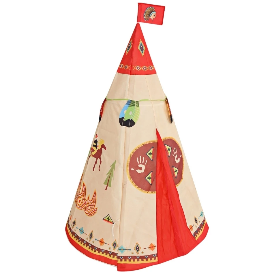 Натуральный индийский шаблон палатка для детей Teepees безопасность Типи