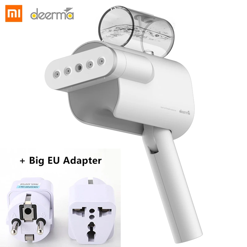 Add Big EU Adapter MI Mijia Deerma ручной отпариватель для одежды, мини портативный утюг для одежды, складной отпариватель для одежды, 10 секунд, быстрый нагрев для дома и путешествий - Цвет: Add Big EU Adapter