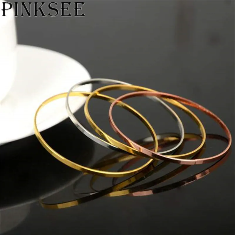 NEW 3/4/6pcs 1 Set New Fashion Gold Silver Color Baby Kids Children Round Band Bangles Cuff Anklets Muslim Bracelet Drop Ship images - 6