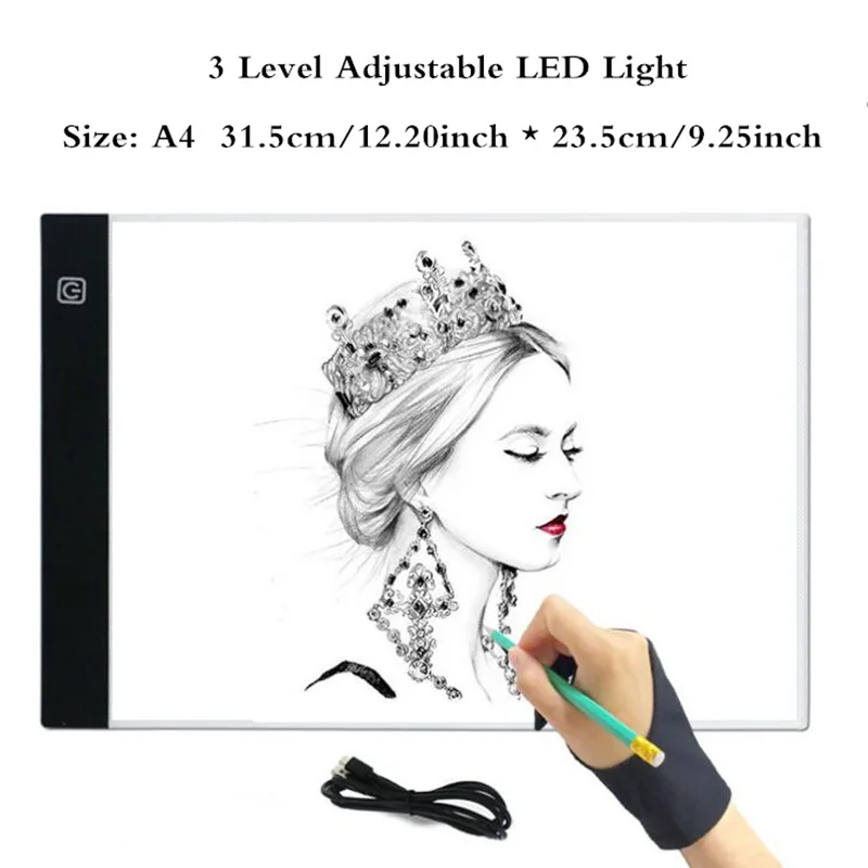 A4 Diamond Copy Pad Diy Алмазная копировальная доска для вышивки крестом светодиодный светильник копировальный планшет с регулируемой яркостью A4 чертежная копировальная доска планшет защита глаз - Цвет: A4 Diamond Copy Pad