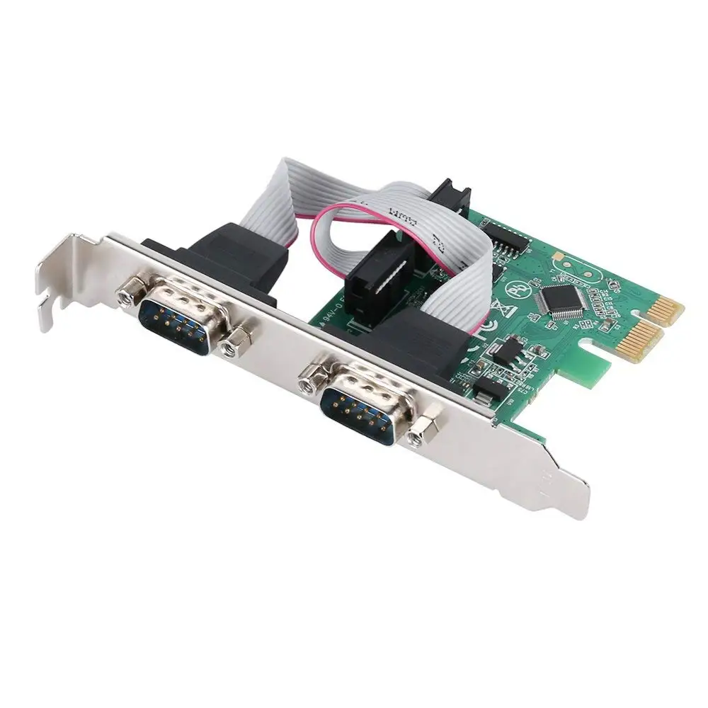 PCIe последовательная карта расширения PCI Express 1 0x1 до 2 порта промышленный DB9 COM RS232