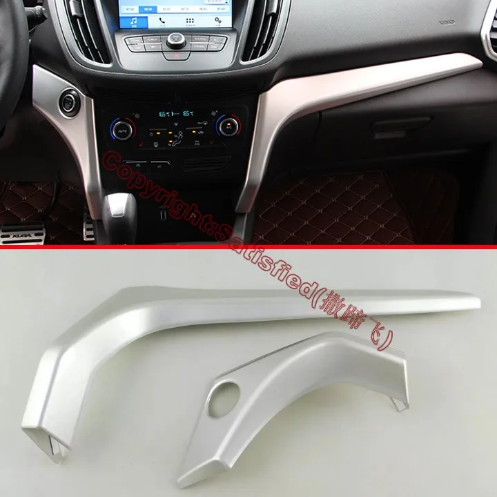 

ABS Pearl Chrome Interior center control Trim For Ford Kuga Escape 2017 2018