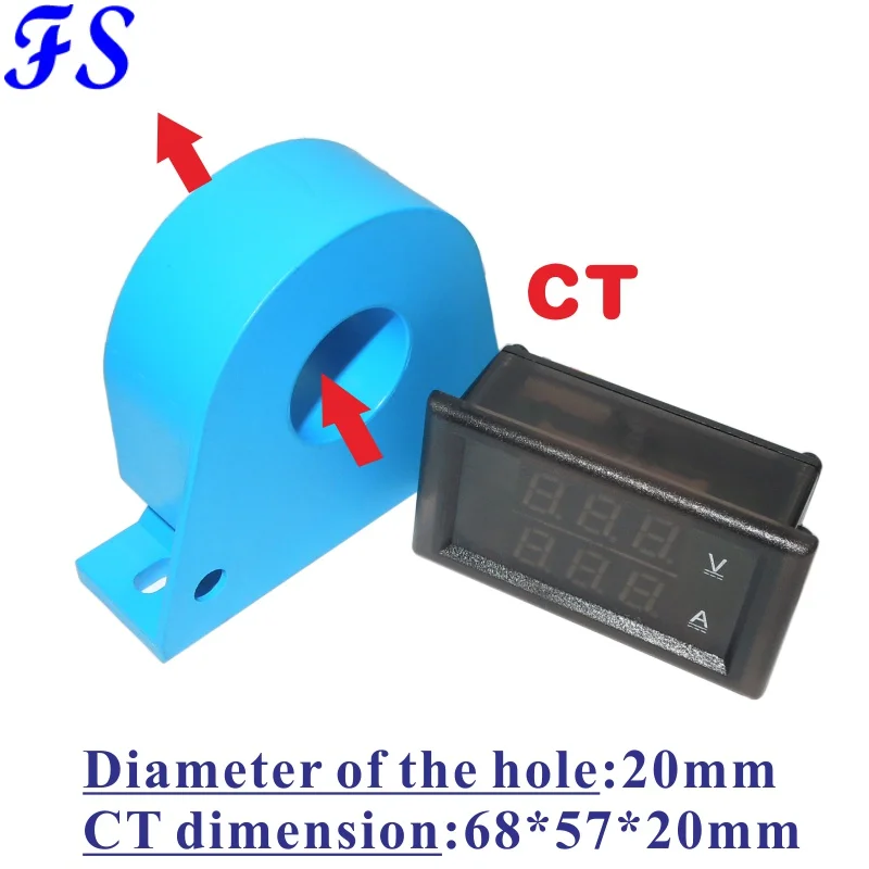Цифровой светодиодный вольтметр амперметр постоянного тока 200A мини дисплей с