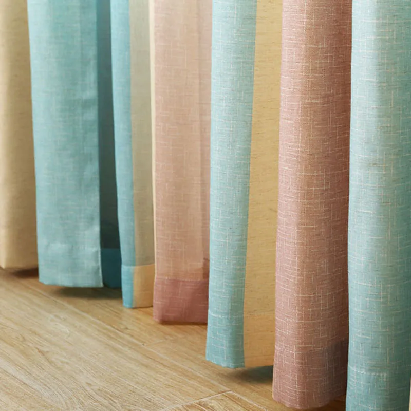 Полосатая искусственная ткань для спальни занавеска с бахромой свадебная