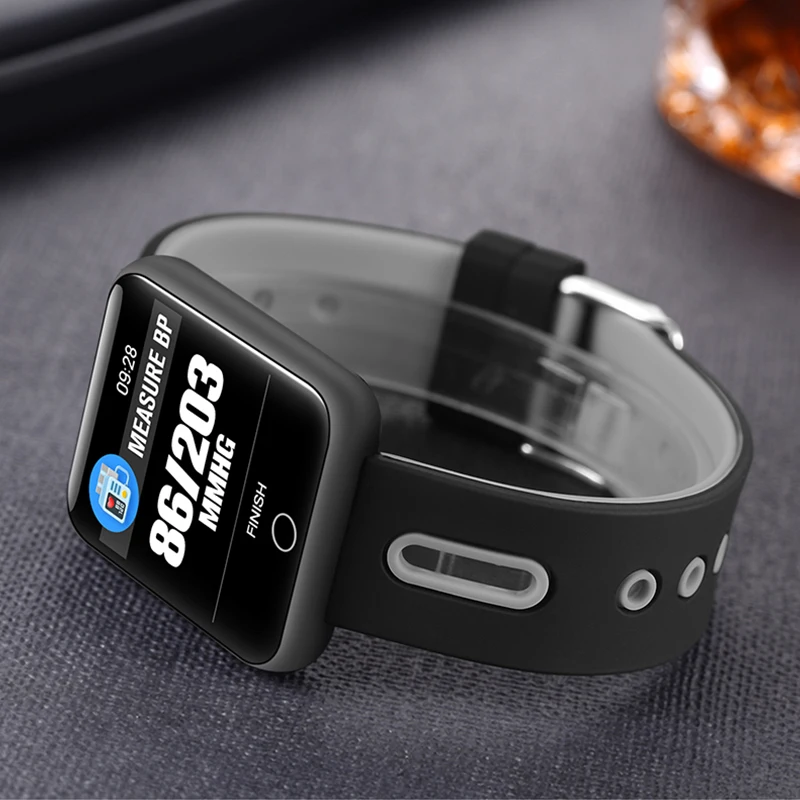 BINSSAW Смарт часы для мужчин и женщин Bluetooth Спорт шагомер часы светодиодный Heart RateLarge экран цветной сенсорный экран Android IOS с коробкой