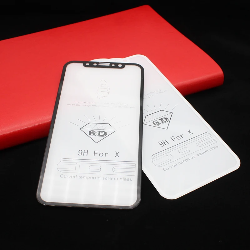 Защитное закаленное стекло 5D 6D с закругленными кромками для iPhone 11 Pro XS XR Max 25 шт. |