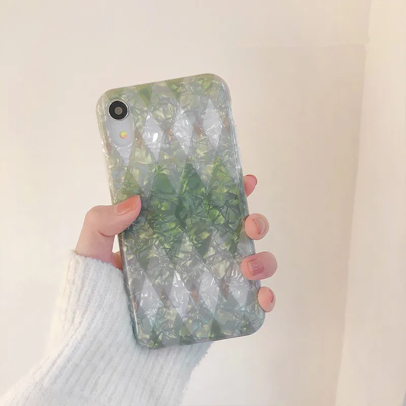 JIBAN Роскошные ромбические в виде ракушки узор телефонные чехлы для Iphone XS Max/XR Капа