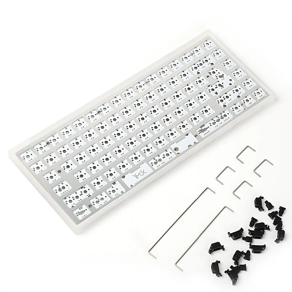 

YMDK 84 Kit CNC Acrylic Case Anodized Plate Underglow RGB Fully Programmable PCB Stabilizers For 75% 84 Keyboard ANSI ISO Layout