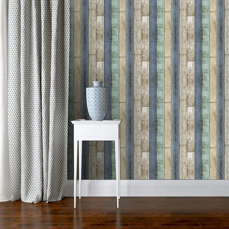 Ретро ностальгические деревянные обои Чайный домик отель работает гостиная