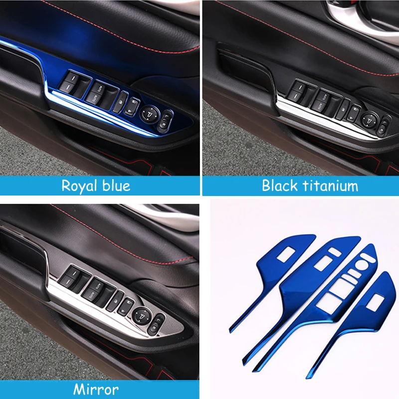 LENTAI 4 шт. Авто Стайлинг нержавеющая сталь стеклоподъемник боты Панель рамки