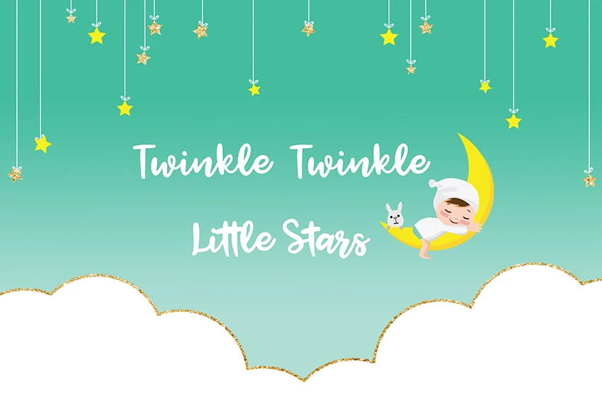 Виниловый фон для фотосъемки с изображением детского дня рождения рисунком Twinkle
