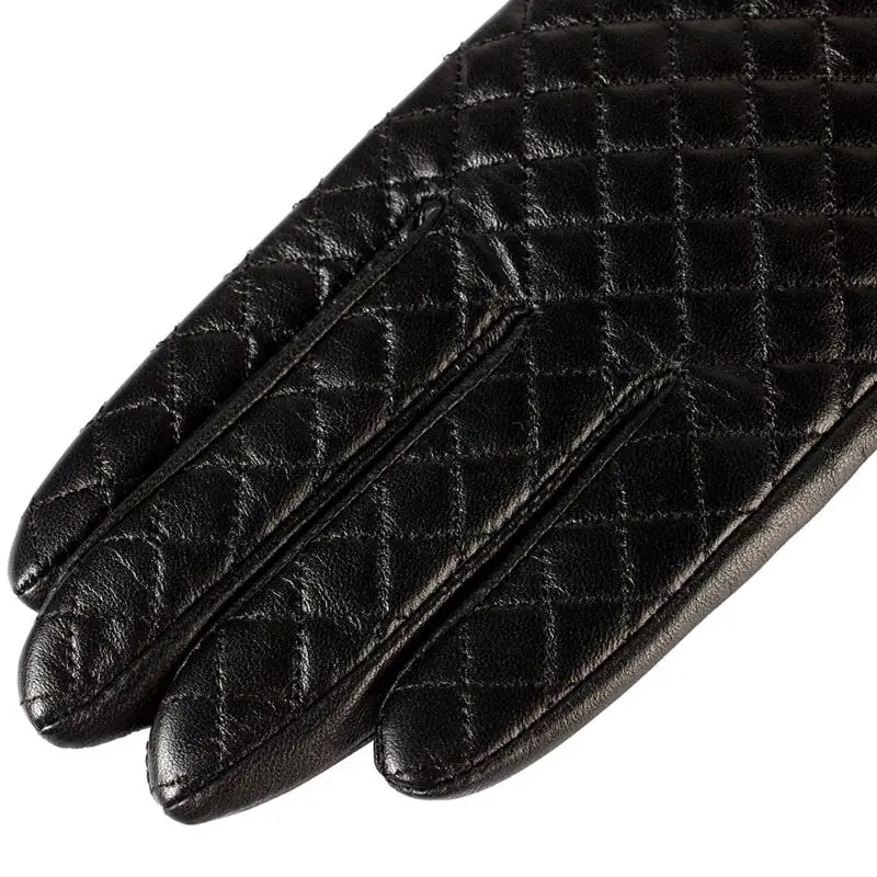 Женские перчатки Запястье рот синий шнурок Натуральная Кожа Хлопок Взрослый