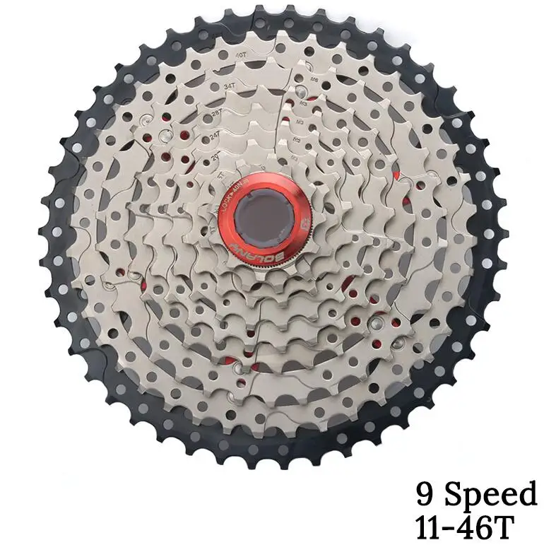 MTB велосипед freewheel 8 9 10 11 скорость 40 42 46 50 т маховик для Shinamo XT SLX Sram Горный велосипед Велоспорт кассеты аксессуары - Цвет: 9Speed 11-46T