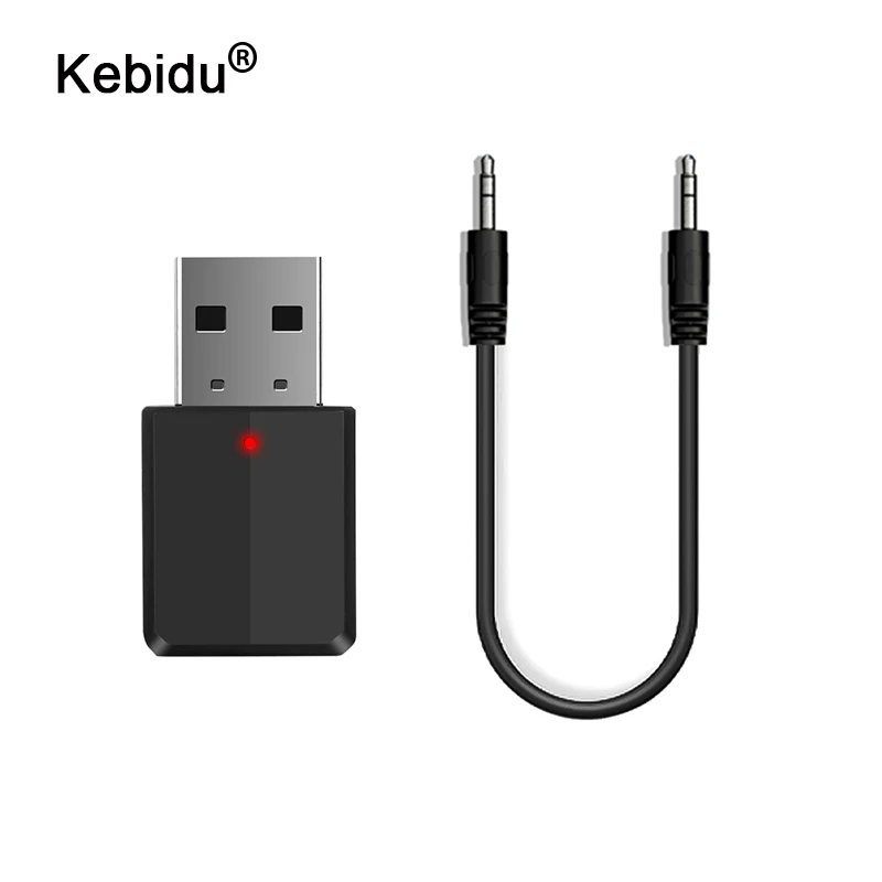 Kebidu USB аудио адаптер Bluetooth передатчик и приемник 2 в 1 Беспроводной стабильный