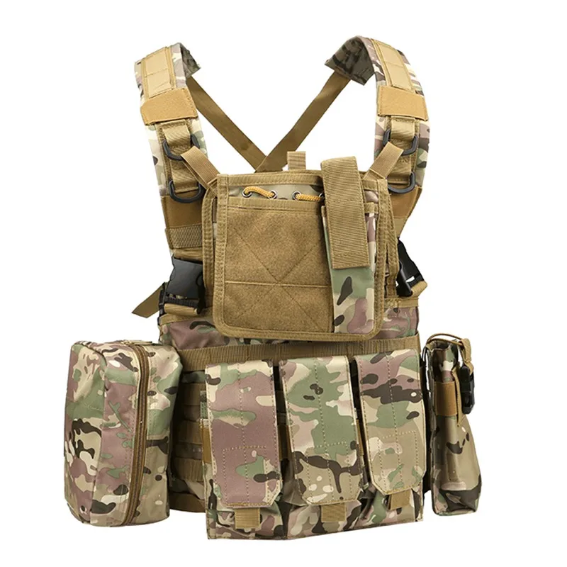 multicam Мультикам RRV тактический жилет нейлон Molle Камуфляжный жилет страйкбол тактическое снаряжение полиция Пейнтбол Wargame одежда бронежилет - Цвет: multicam