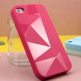 1pcsFor Apple iphone 4 4S Mobile Shell 3D diamond matte surface TPU Silicone Case |