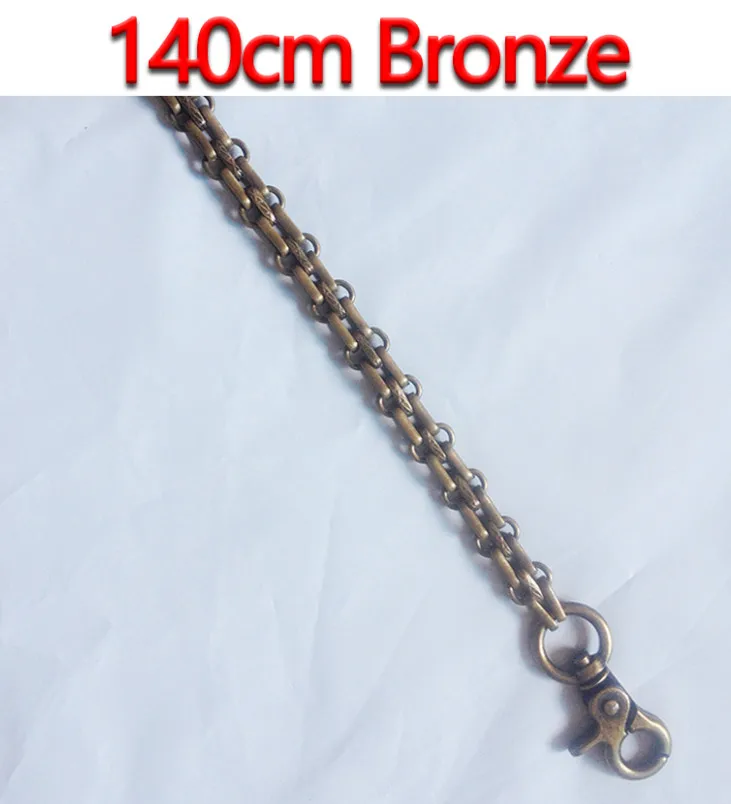 140cm Vintage Bronze Сделай Сам золото, серебро, черный пистолет, винтажная бронзовая 12 мм металлическая сменная цепь, ремешки для сумок, сумок, кошельков - Цвет: 140cm Vintage Bronze