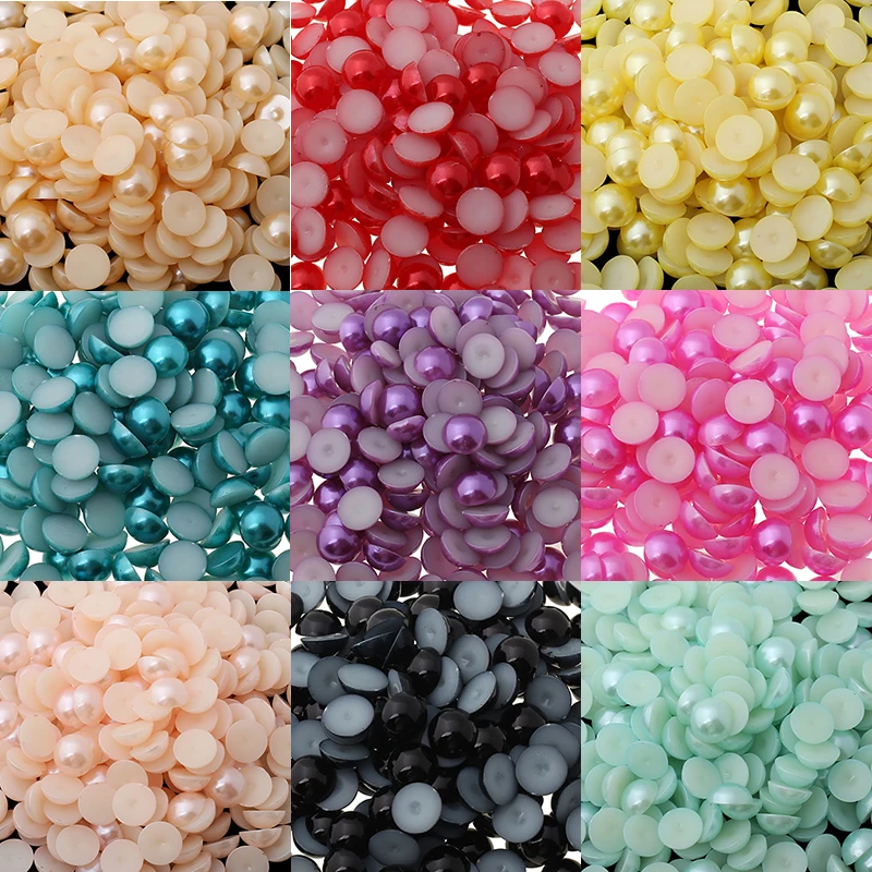 бисер для бисероплетения бусины 9 Цветов 10 мм Имитация Перл Круглый Половина Бусы