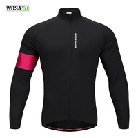 wosawe 2018 new cycling jacket coat thermal fleece slim fit cycling clothings long sleeve top quality bicycle shirt for winter