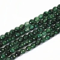 charms green white natural stone chalcedony jades 4mm 6mm 8mm 10mm 12mm faceted round beads diy beautiful jewelry b22