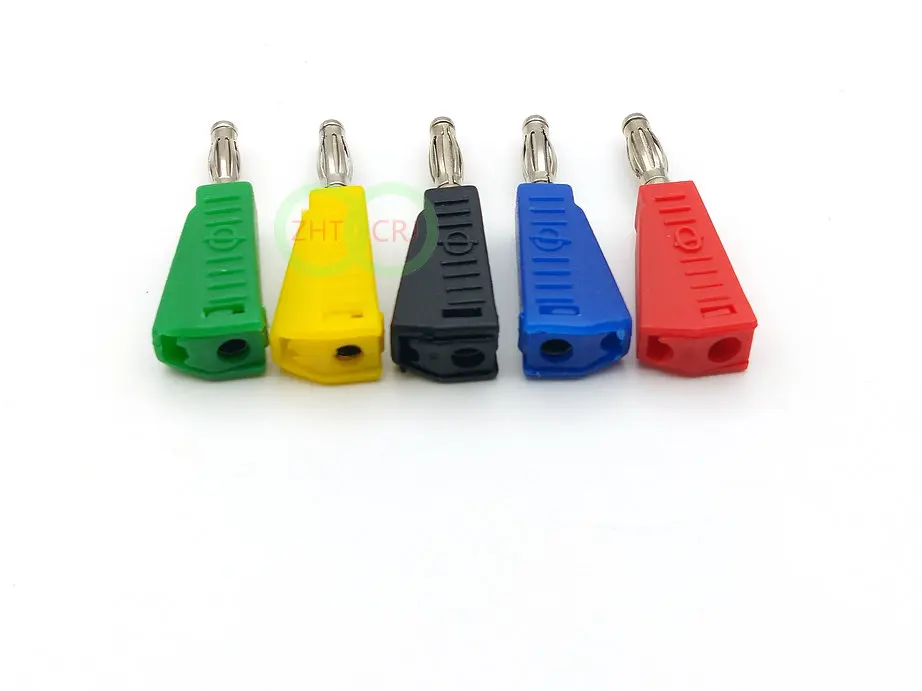 100 шт. 5 цветов никелированная вилка типа банан 4 мм|plug 4mm|plug bananaplug banana 4mm |