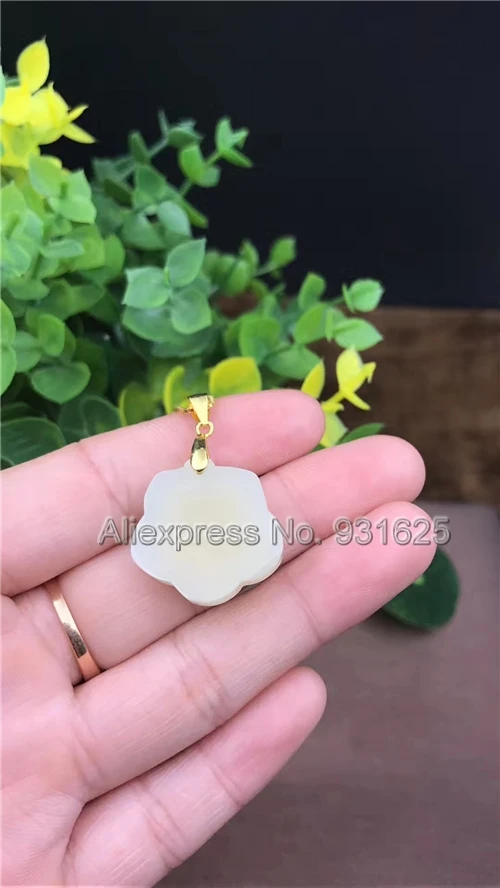 Натуральный 100% цельный Золотой Инкрустированный белый Хе Тиан Ю резной цветок