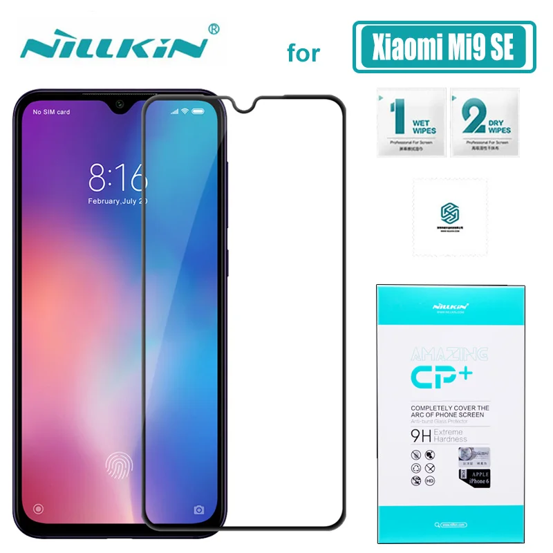 Стекло Nillkin CP + 2.5D для Xiaomi Mi 9 SE полное покрытие закаленное стекло ультратонкая