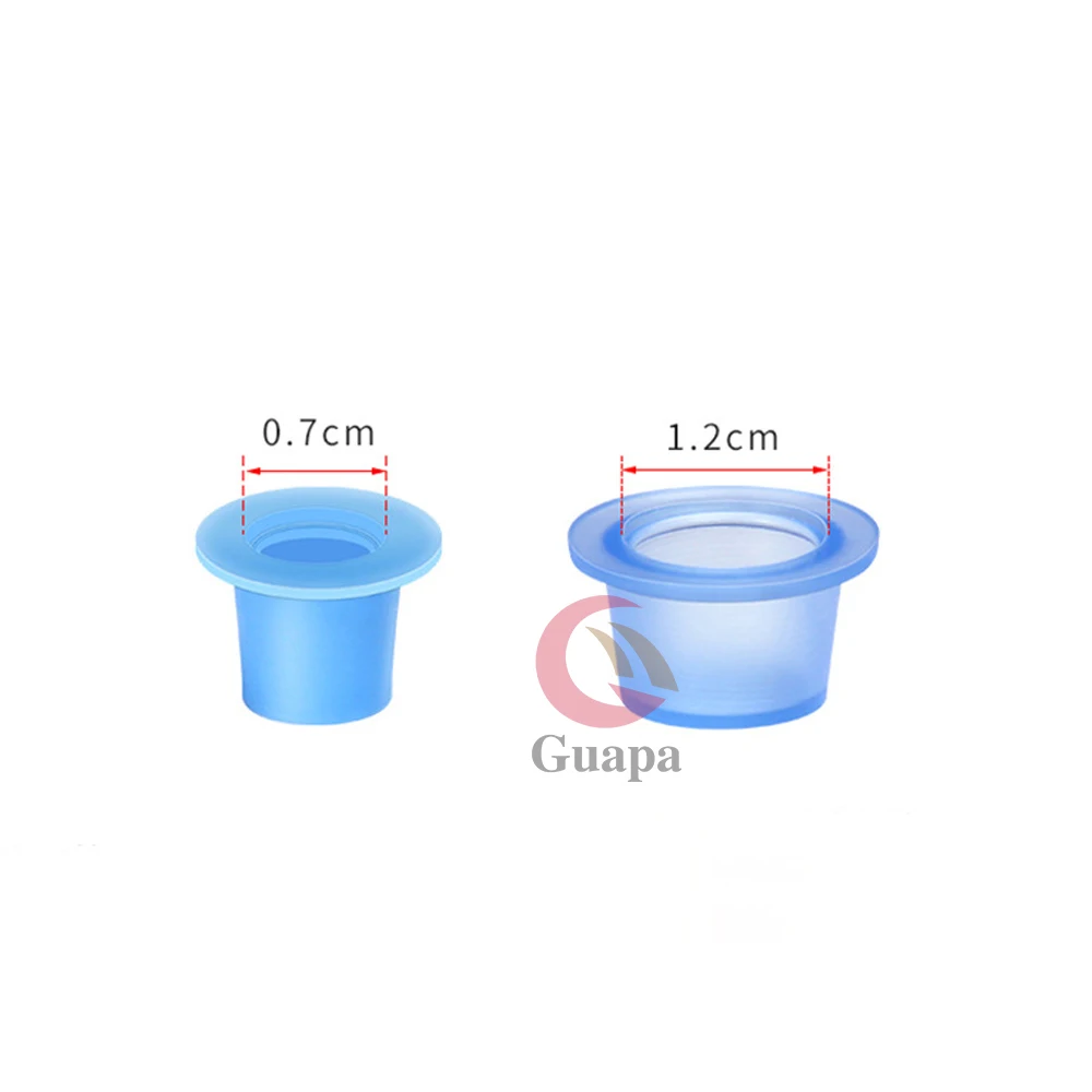 100PCS Plastic Microblading Tattoo Ink Cup Permanent Makeup Pigment Color Cups Accessories in Blue | Красота и здоровье