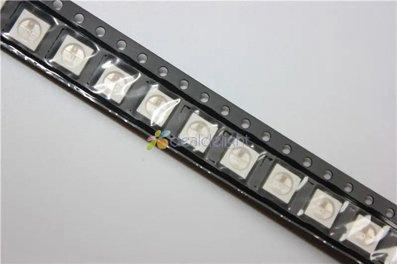 1000 шт. DC5V WS2812B 4 контакта 5050 SMD со встроенным WS2811 IC Индивидуально адресуемый