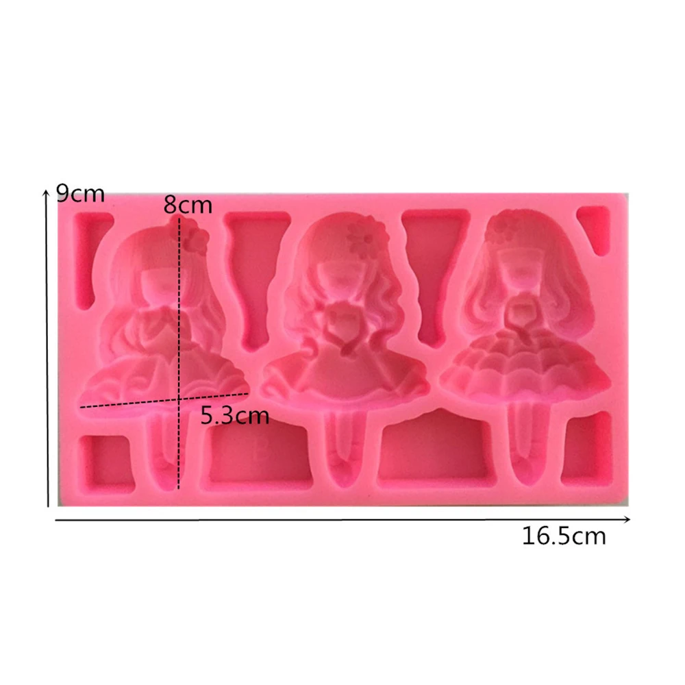 Милые силиконовые формы для девочек элегантный дизайн балета шоколадные